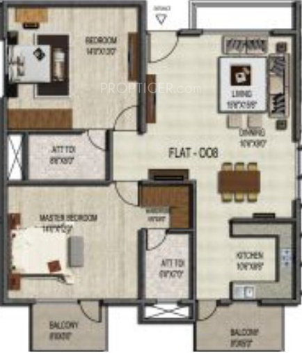 Unique Concord (2BHK+2T (1,236 sq ft) 1236 sq ft)