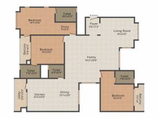 Ozone Urbana Belvedere (3BHK+3T (2,318 sq ft) 2318 sq ft)