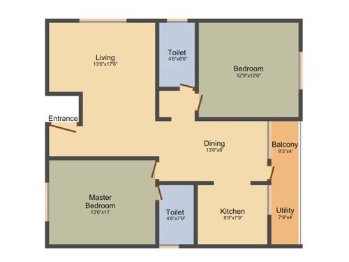 Siri Sumukha (2BHK+2T (1,270 sq ft) 1270 sq ft) Siri Sumukha (2BHK+2T (1,270 sq ft) 1270 sq ft)