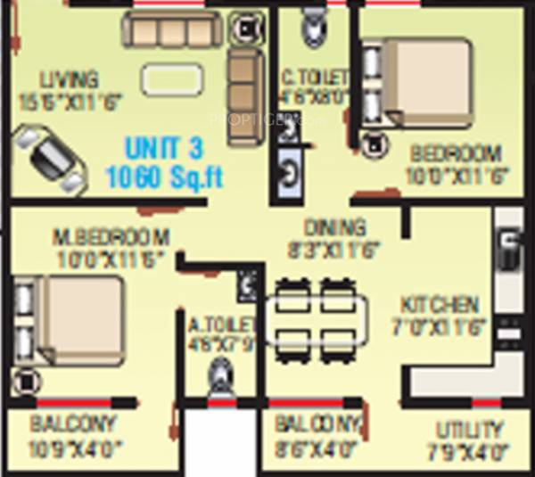 Siri Highlands (2BHK+2T (1,060 sq ft) 1060 sq ft) Siri Highlands (2BHK+2T (1,060 sq ft) 1060 sq ft)