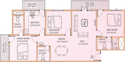 Rai Kambla Heights (3BHK+3T (1,700 sq ft) 1700 sq ft)