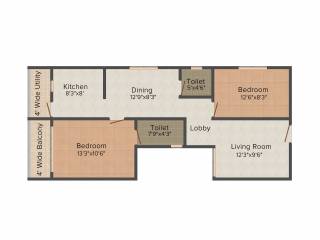 Pavani Sarovar Phase 1 (2BHK+2T (930 sq ft) 930 sq ft) Pavani Sarovar Phase 1 (2BHK+2T (930 sq ft) 930 sq ft)