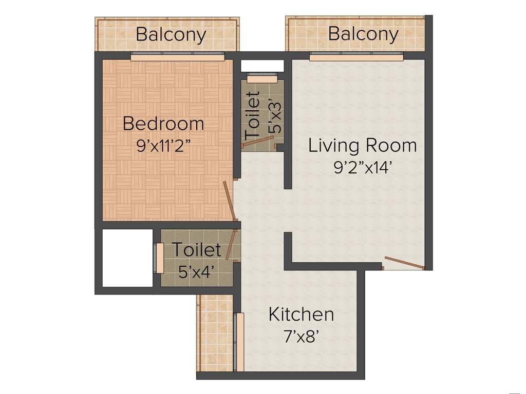 Mango Shubhvasant (1BHK+1T (680 sq ft) 680 sq ft)