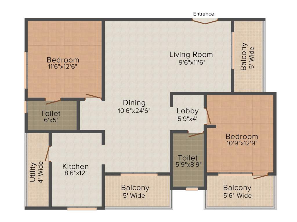 Keystone Lead Grandeur (2BHK+2T (1,510 sq ft) 1510 sq ft)
