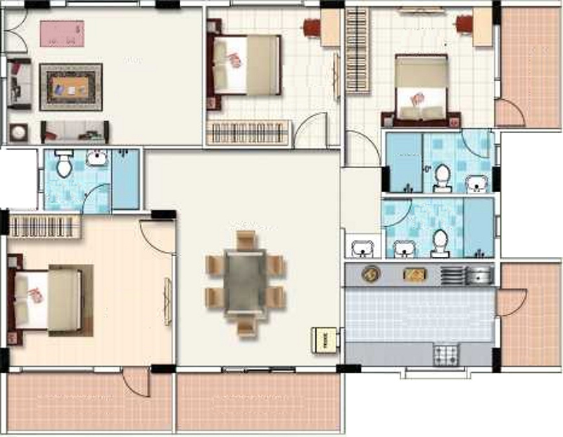 Keystone Lead Grandeur (3BHK+3T (1,805 sq ft) 1805 sq ft) Keystone Lead Grandeur (3BHK+3T (1,805 sq ft) 1805 sq ft)