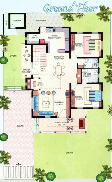 Gopi Vraj Gopi Ville 1 (4BHK+4T (4,060 sq ft) 4060 sq ft)