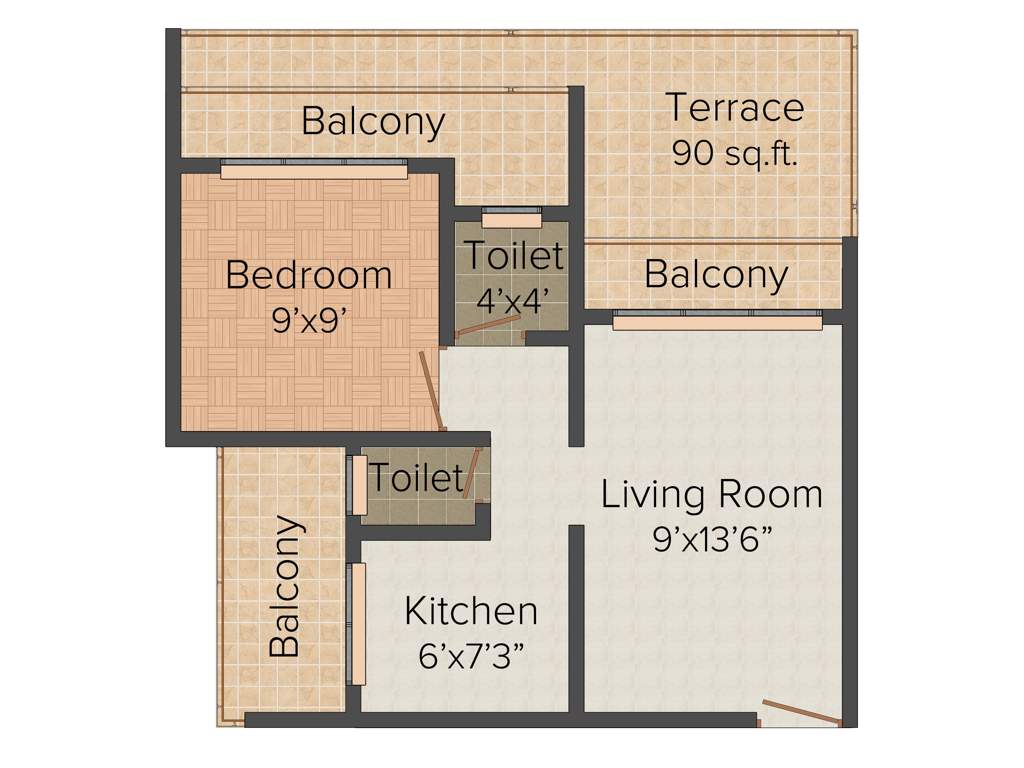 Sambhav Jai Plaza (1BHK+1T (635 sq ft) 635 sq ft)