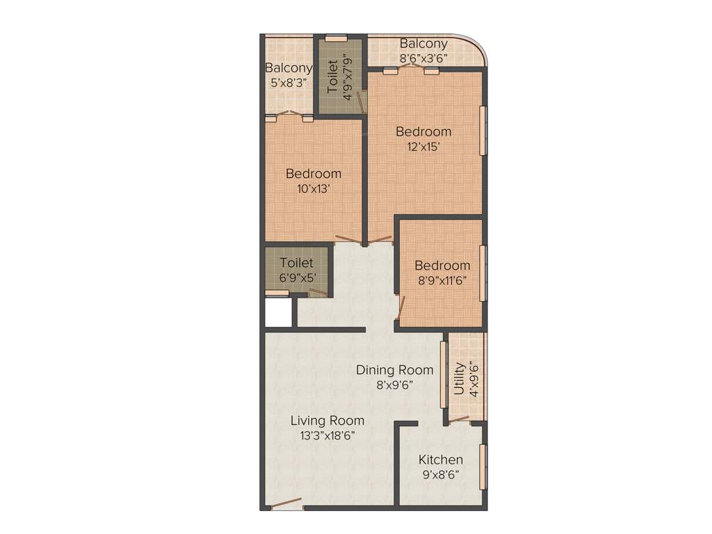 Shivaganga Eshaan (3BHK+2T (1,400 sq ft) 1400 sq ft)