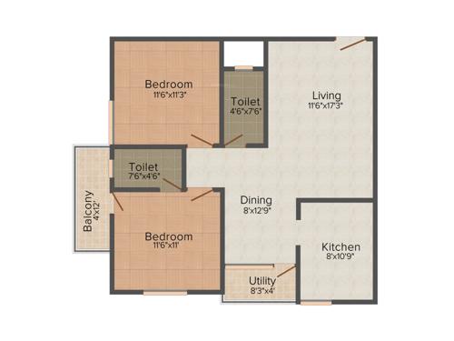 Shivaganga Temple Green (2BHK+2T (1,075 sq ft) 1075 sq ft) Shivaganga Temple Green (2BHK+2T (1,075 sq ft) 1075 sq ft)