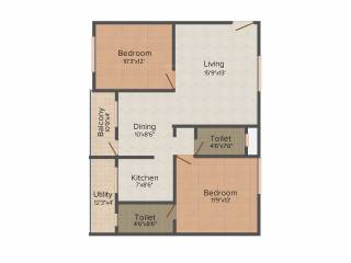 Shivaganga Temple Green (2BHK+2T (1,090 sq ft) 1090 sq ft) Shivaganga Temple Green (2BHK+2T (1,090 sq ft) 1090 sq ft)