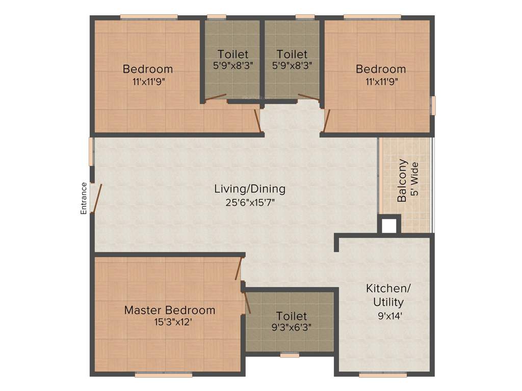 Prestige Ivy League (3BHK+3T (1,738 sq ft) 1738 sq ft)