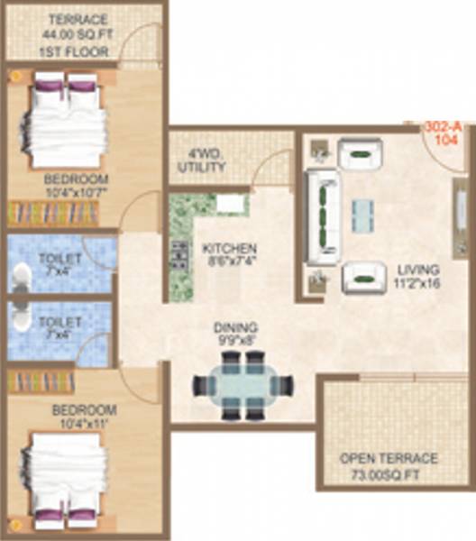 Samarth Gauri Meadows (2BHK+2T (1,091 sq ft) 1091 sq ft) Samarth Gauri Meadows (2BHK+2T (1,091 sq ft) 1091 sq ft)