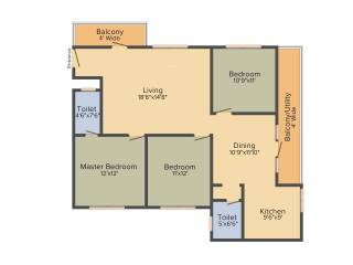 Subhodayaraga Laurus (3BHK+2T (1,673 sq ft) 1673 sq ft) Subhodayaraga Laurus (3BHK+2T (1,673 sq ft) 1673 sq ft)
