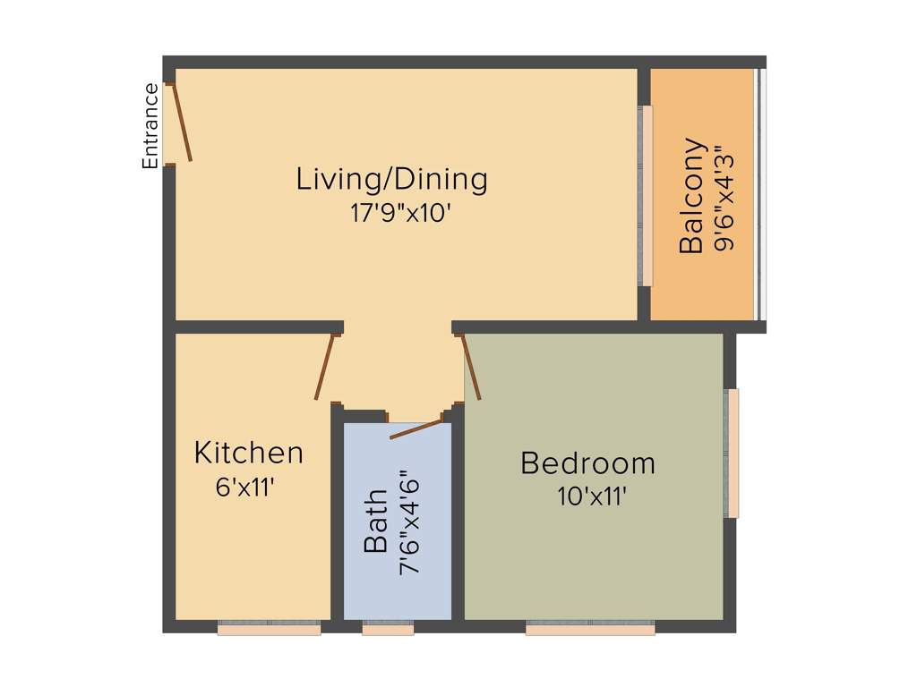 Vaishnavi Gardenia (1BHK+1T (610 sq ft) 610 sq ft)