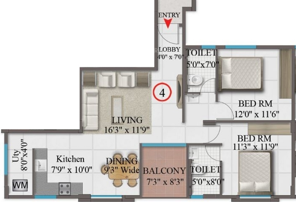 SLV Spandana (2BHK+2T (1,438 sq ft) 1438 sq ft) SLV Spandana (2BHK+2T (1,438 sq ft) 1438 sq ft)