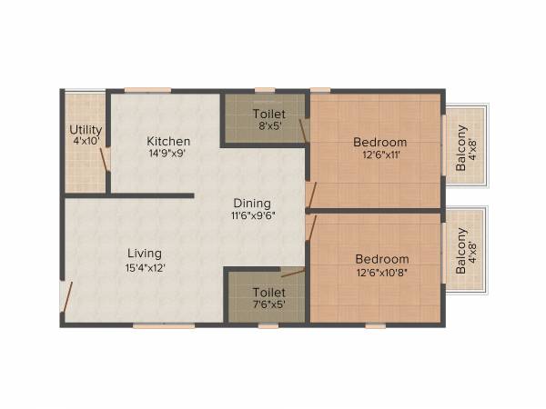 Jupiter Commanders Galaxy (2BHK+1T (1,110 sq ft) 1110 sq ft)