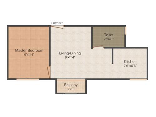 Red Village Phase I (1BHK+1T (480 sq ft) 480 sq ft)