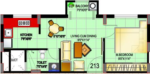 Red Red Bricks Village Phase II (1BHK+1T (480 sq ft) 480 sq ft) Red Red Bricks Village Phase II (1BHK+1T (480 sq ft) 480 sq ft)