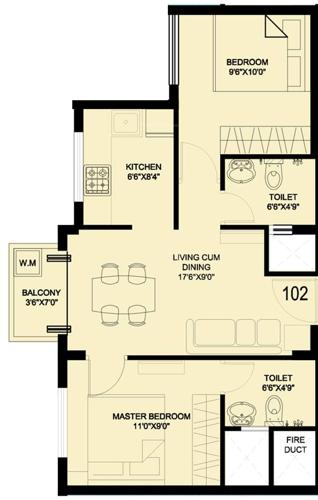 Red Village Phase III (2BHK+2T (715 sq ft) 715 sq ft) Red Village Phase III (2BHK+2T (715 sq ft) 715 sq ft)