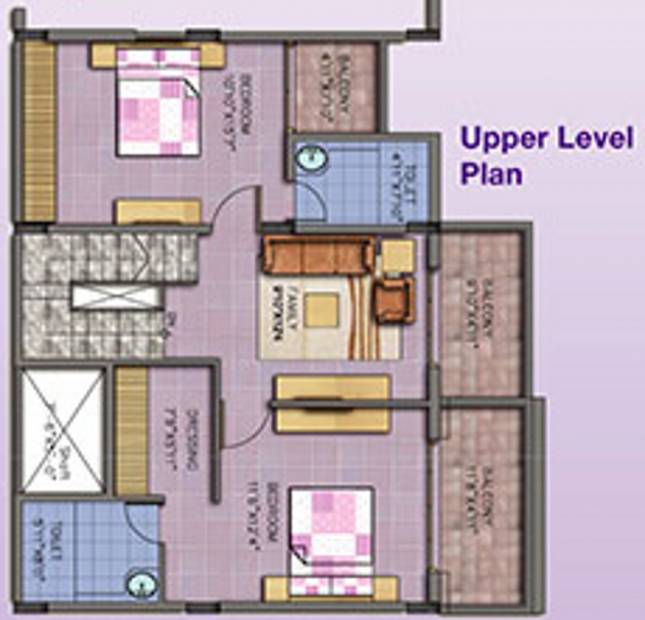 Prithvi Homes Thirumala Blossoms Upper Level Duplex Plan (3BHK+3T (2,169 sq ft) 2169 sq ft)
