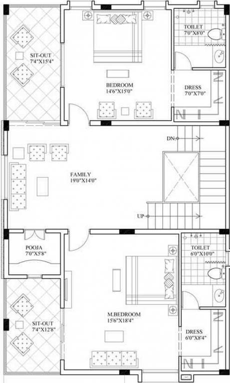 VRR Golden Enclave (3BHK+3T (3,770 sq ft) + Servant Room 3770 sq ft)