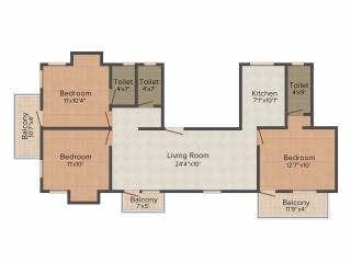 AP Navarathna (3BHK+3T (1,345 sq ft) 1345 sq ft) AP Navarathna (3BHK+3T (1,345 sq ft) 1345 sq ft)