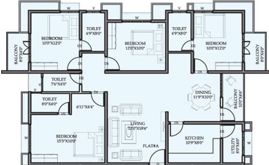 Mandavi Prince Palace (4BHK+4T (1,790 sq ft) 1790 sq ft)