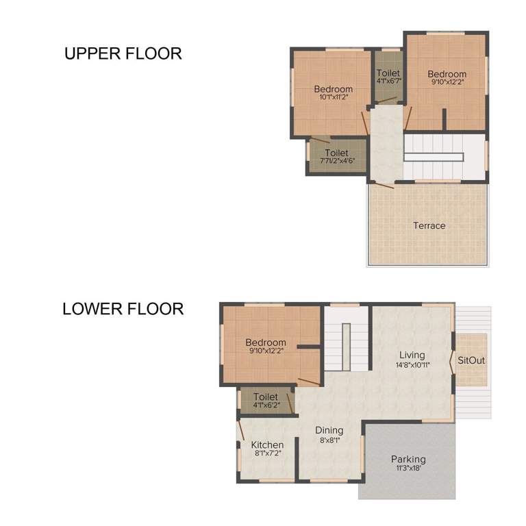 Bizpro Golden Mile Villa (3BHK+3T (1,800 sq ft) 1800 sq ft)