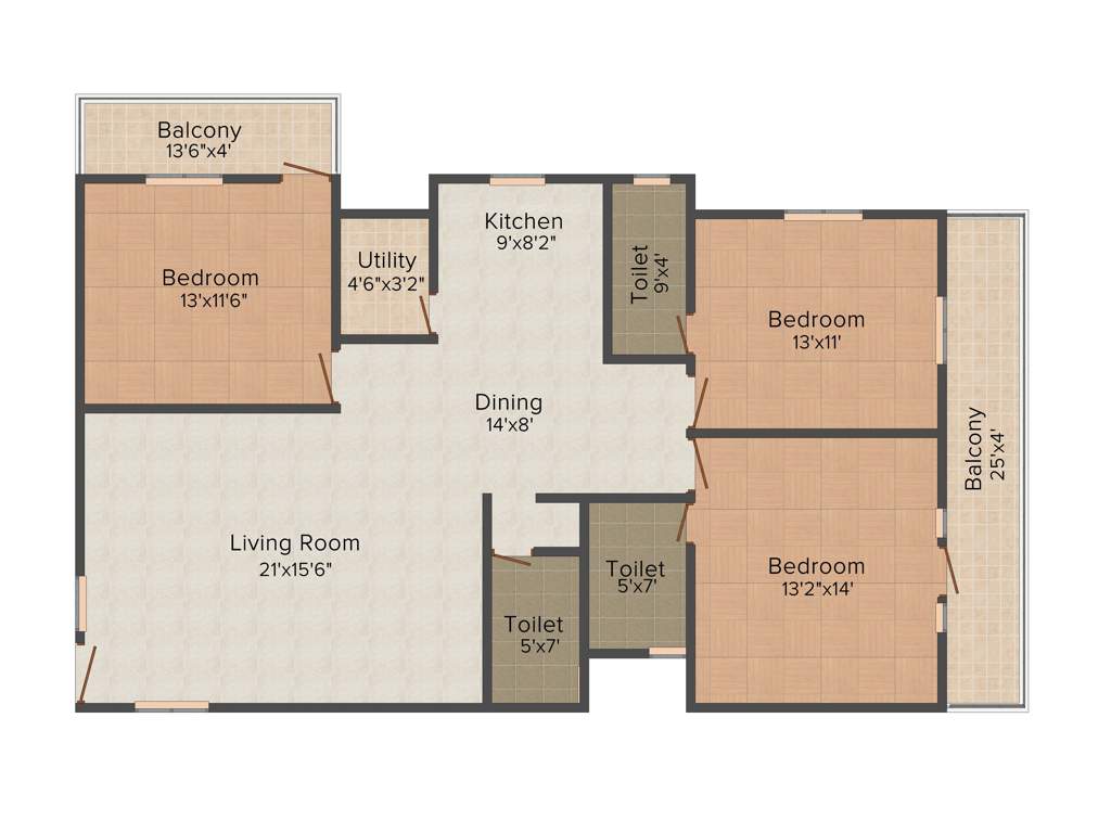 PanaCea Golden Nest (3BHK+3T (1,893 sq ft) 1893 sq ft)