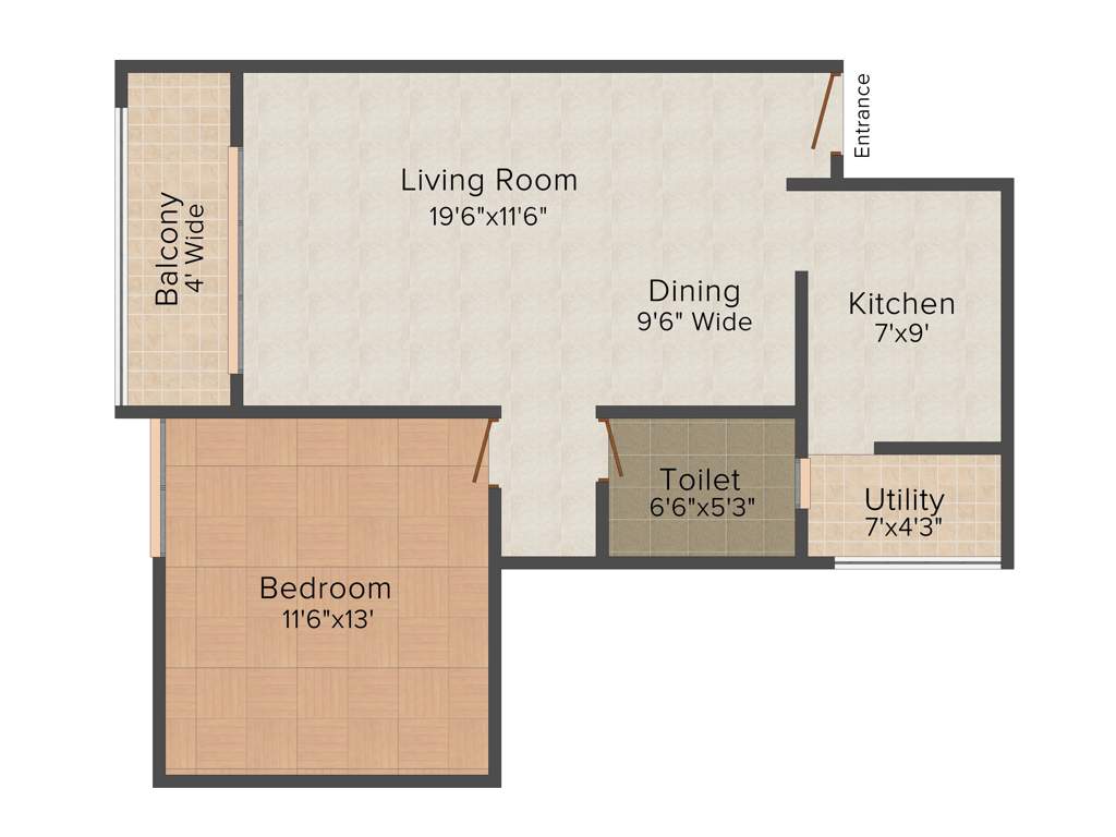 SLV Spandana (1BHK+1T (880 sq ft) 880 sq ft)