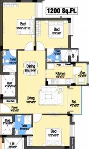 DABC Euphorbia Phase 4 (3BHK+3T (1,200 sq ft) 1200 sq ft) DABC Euphorbia Phase 4 (3BHK+3T (1,200 sq ft) 1200 sq ft)