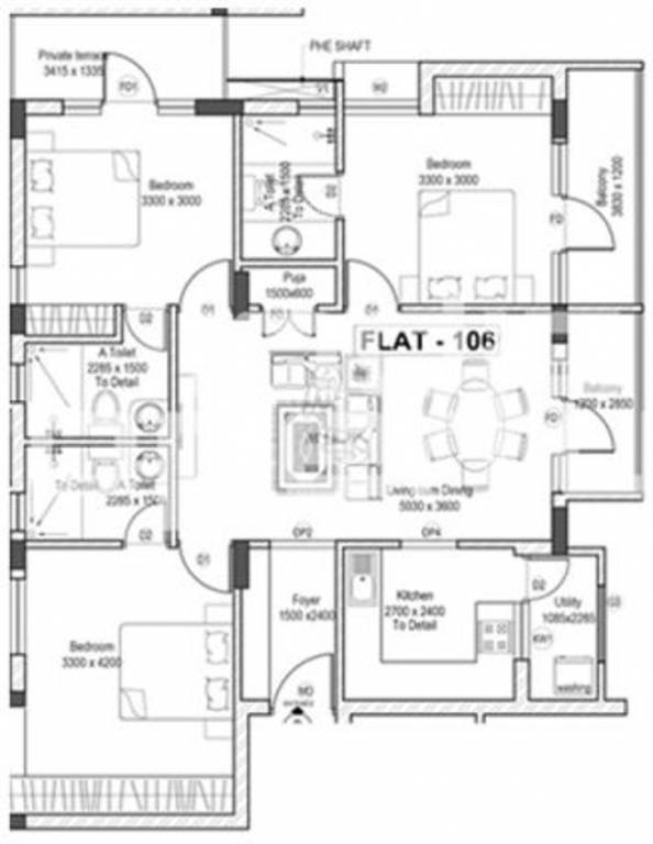 Padmavathi Brizo Apartments (3BHK+3T (1,470 sq ft) 1470 sq ft) Padmavathi Brizo Apartments (3BHK+3T (1,470 sq ft) 1470 sq ft)