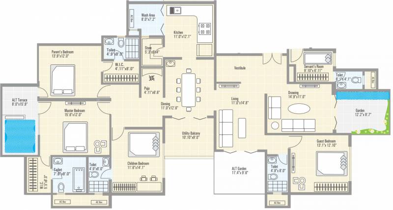 Ramdeo Arise (4BHK+5T (3,315 sq ft) + Servant Room 3315 sq ft)