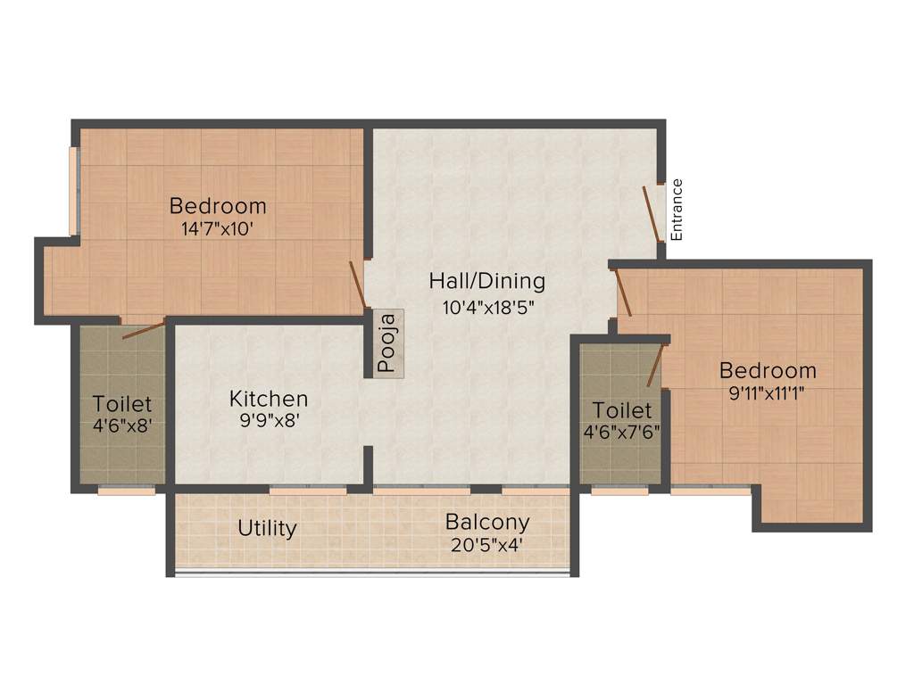 Saroj Vilva (2BHK+2T (984 sq ft) 984 sq ft)