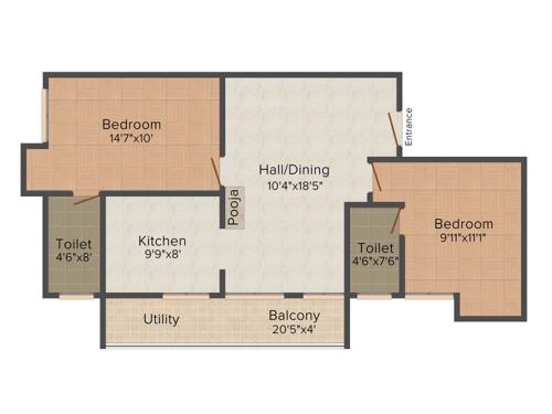 Saroj Vilva (2BHK+2T (984 sq ft) 984 sq ft) Saroj Vilva (2BHK+2T (984 sq ft) 984 sq ft)