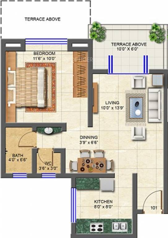 Jaihind Residency (1BHK+2T (636 sq ft) 636 sq ft)