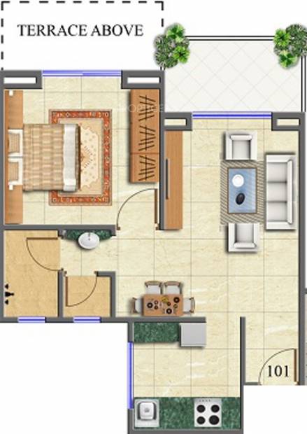 Jaihind Residency (1BHK+2T (637 sq ft) 637 sq ft)