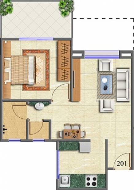 Jaihind Residency (1BHK+2T (648 sq ft) 648 sq ft)