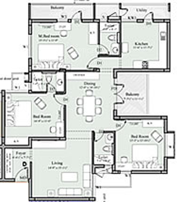 Mayflower GVD (3BHK+3T (1,956 sq ft) 1956 sq ft) Mayflower GVD (3BHK+3T (1,956 sq ft) 1956 sq ft)