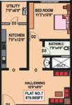 Kemmale Opulence Residency (1BHK+1T (679 sq ft) 679 sq ft) Kemmale Opulence Residency (1BHK+1T (679 sq ft) 679 sq ft)