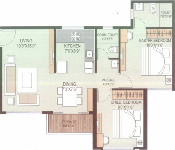 Samraat Gokuldham Society (2BHK+2T (834 sq ft) 834 sq ft) Samraat Gokuldham Society (2BHK+2T (834 sq ft) 834 sq ft)