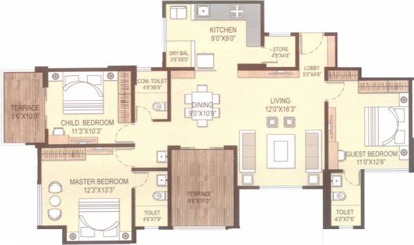 Samraat Gokuldham Society (3BHK+3T (1,571 sq ft) 1571 sq ft) Samraat Gokuldham Society (3BHK+3T (1,571 sq ft) 1571 sq ft)