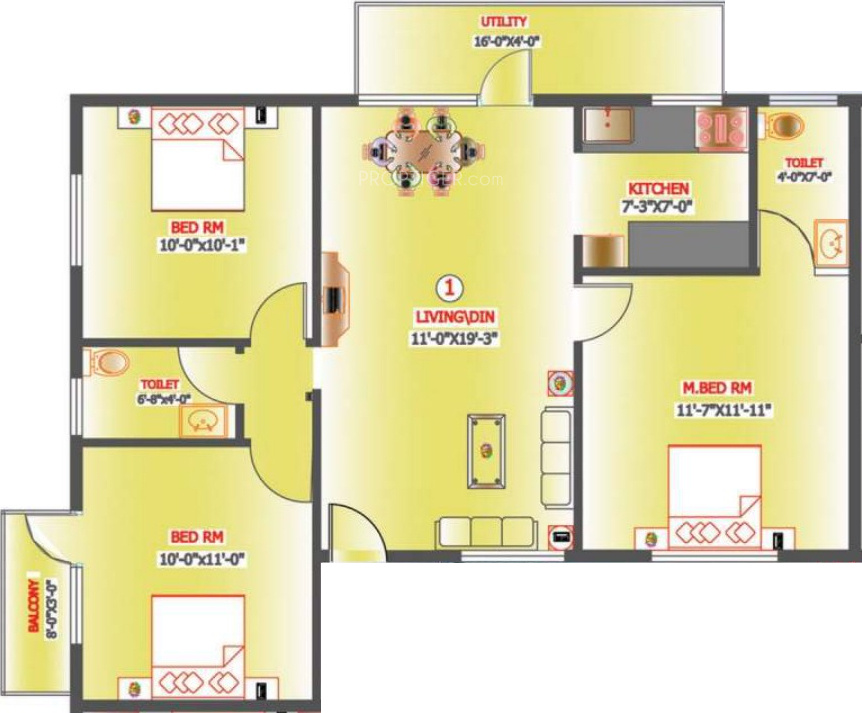 Unitech Properties Pearl (3BHK+2T (1,010 sq ft) 1010 sq ft) Unitech Properties Pearl (3BHK+2T (1,010 sq ft) 1010 sq ft)