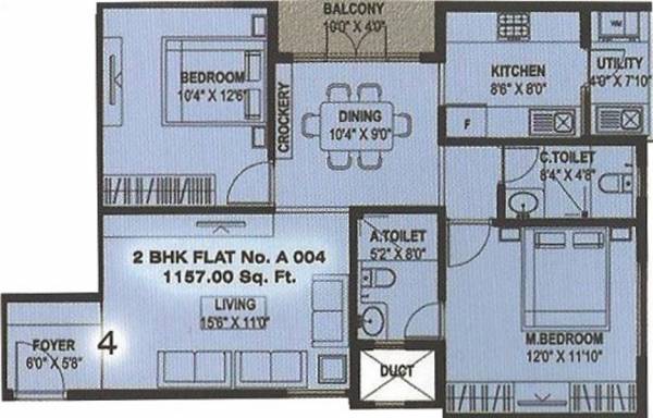 Star West Side Classic (2BHK+2T (1,157 sq ft) 1157 sq ft) Star West Side Classic (2BHK+2T (1,157 sq ft) 1157 sq ft)