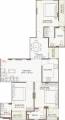Uttam Group Shiv Floor Plan (3BHK+3T (1,451 sq ft) 1451 sq ft)