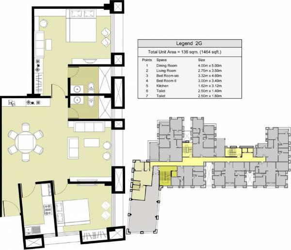Ecoprime Edifice (2BHK+2T (1,464 sq ft) 1464 sq ft) Ecoprime Edifice (2BHK+2T (1,464 sq ft) 1464 sq ft)