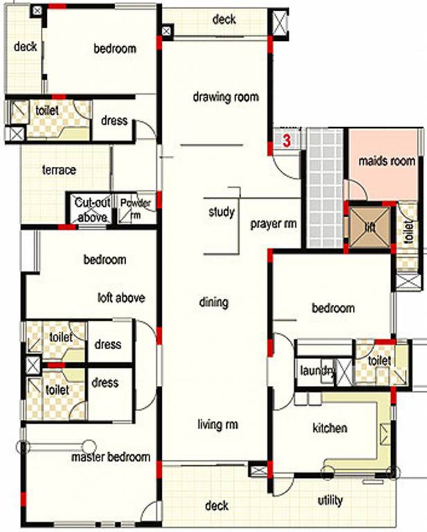 Kavuri Hills Developers Crosswinds (4BHK+4T (4,000 sq ft) + Study Room 4000 sq ft)