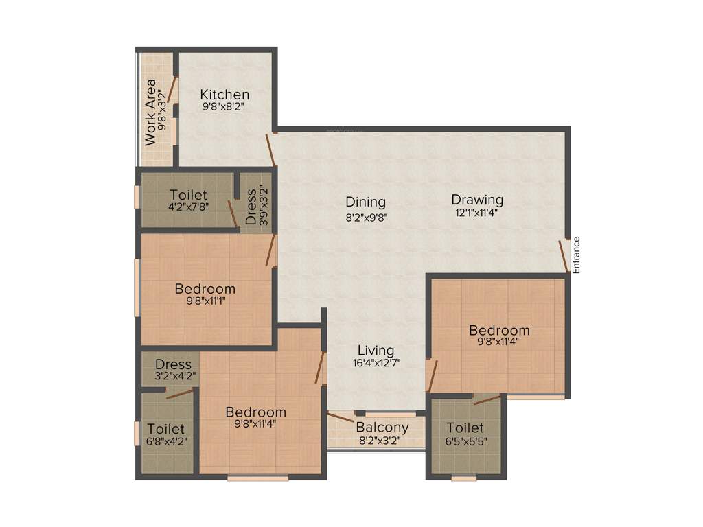 Anta Marvel (3BHK+3T (1,300 sq ft) 1300 sq ft)