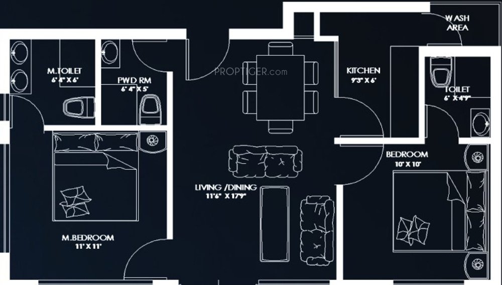 Lavanya (2BHK+2T (1,130 sq ft) 1130 sq ft)