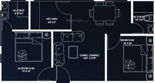  Lavanya (2BHK+2T (1,060 sq ft) 1060 sq ft)